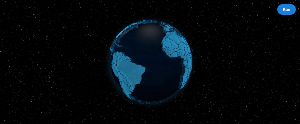 Dash Globe large dataset choropleth example