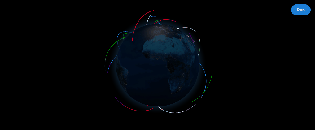 Random arcs animation